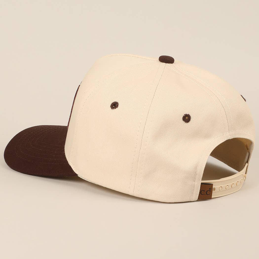 "RODEO" Two-Tone Embroidered Trucker Hat — Wine Red Cotton Canvas with Raised Lettering & 5-Panel Structure