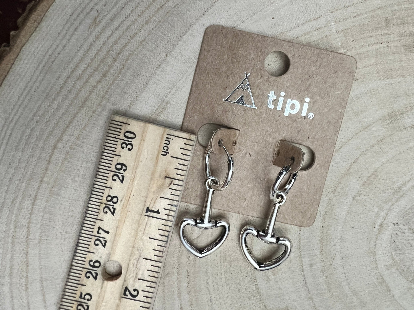 Western Snaffle Bit Dangle Hoop Earrings — Equestrian 1¼" Drop