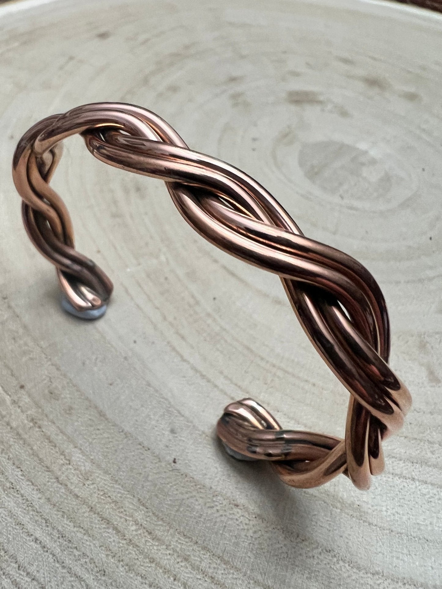 Elaine Tahe Navajo Copper Bracelet — 3/8" Wide (Fits 7 1/8" Wrist)