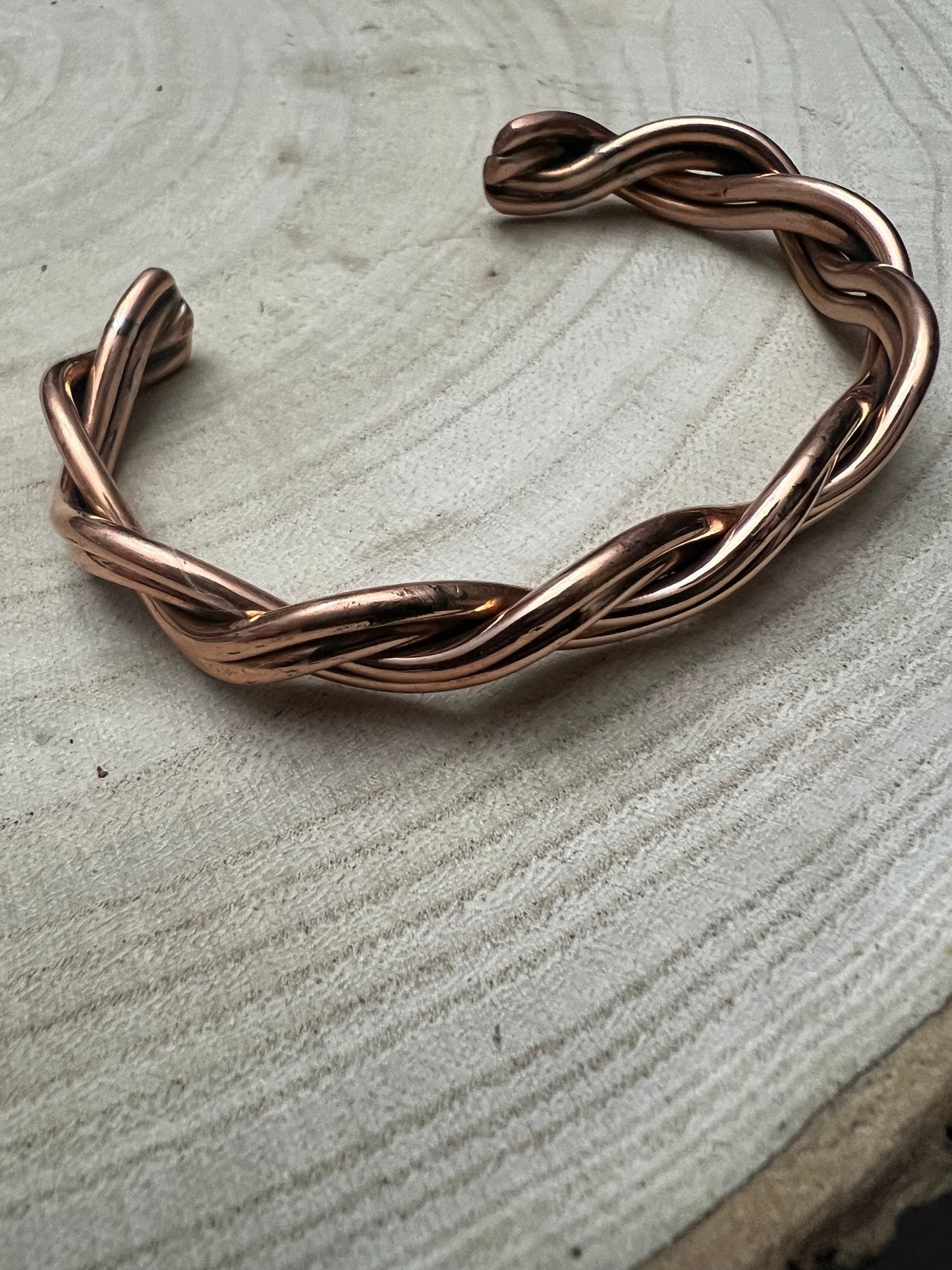 Elaine Tahe Navajo Copper Bracelet — 3/8" Wide (Fits 7 1/8" Wrist)