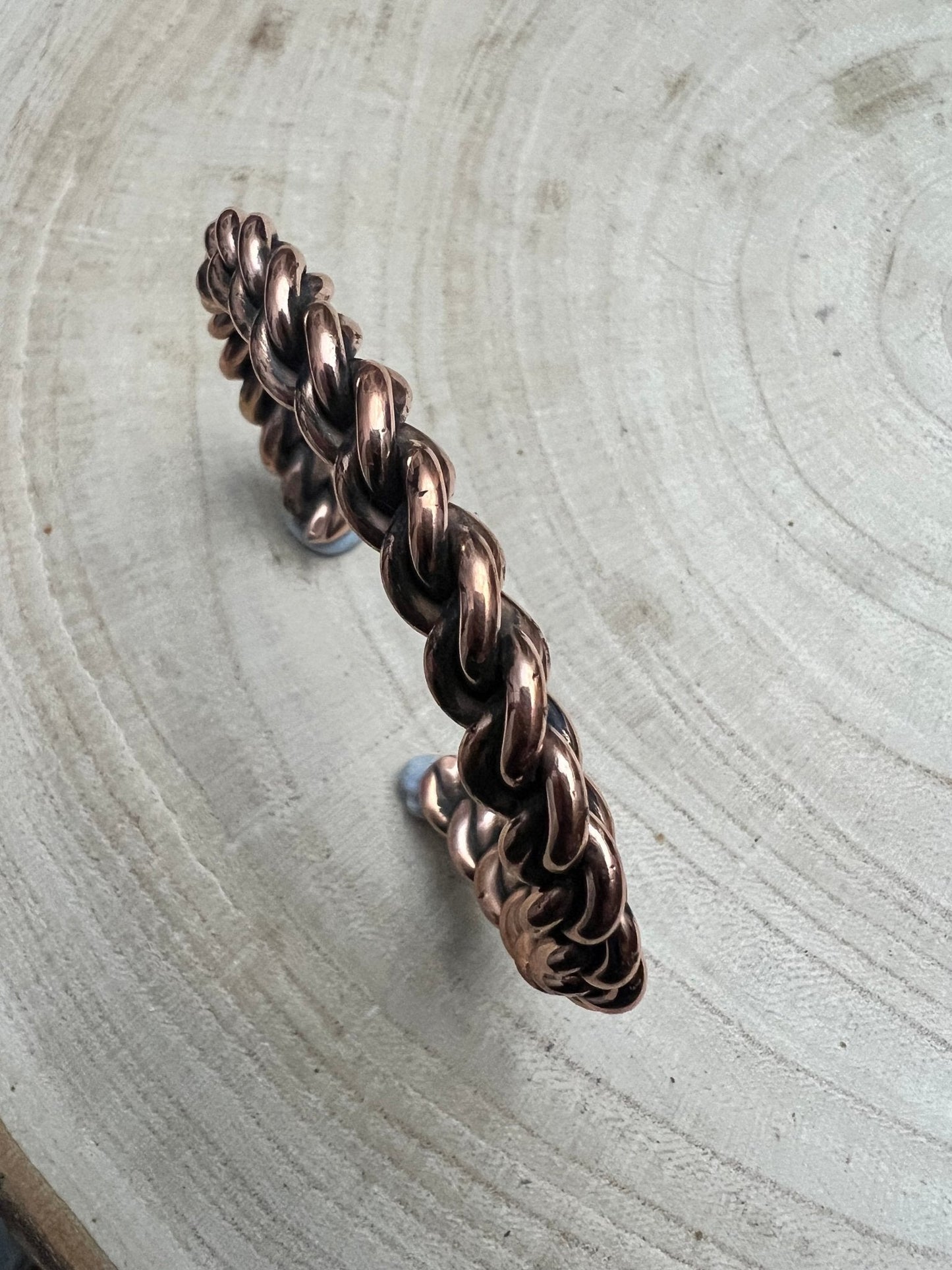 Elaine Tahe Navajo Copper Bracelet — Slim 5/16" Wide (Fits Up to 6 7/8" Wrist)