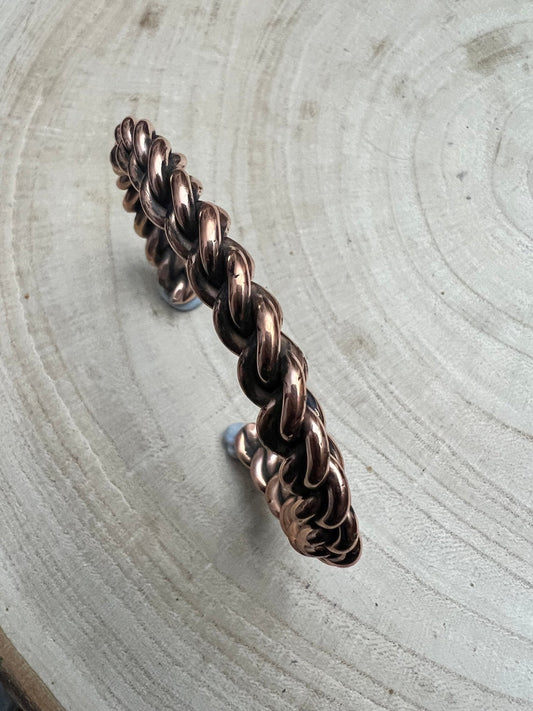Elaine Tahe Navajo Copper Bracelet — Slim 5/16" Wide (Fits Up to 6 7/8" Wrist)